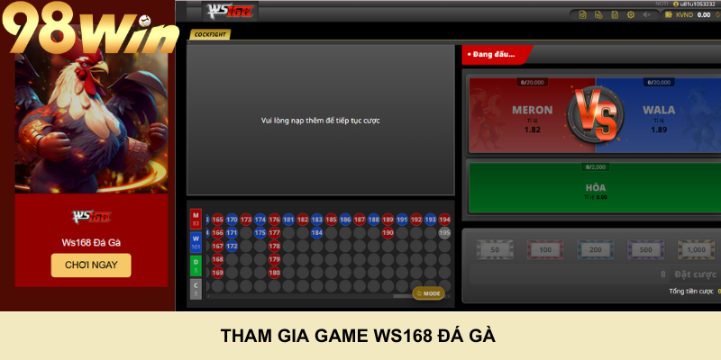 Tham gia Game Ws168 Đá Gà 